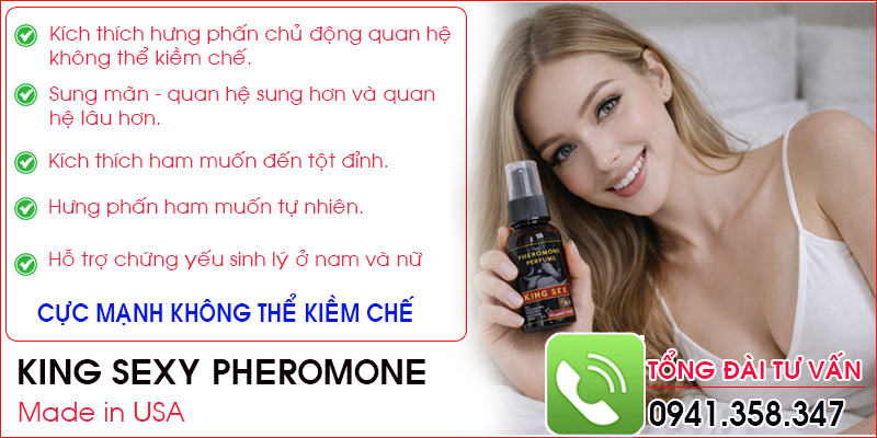 King sexy pheromone 2 trong 1 vừa xịt vừa có thể pha nước dòng cao cấp